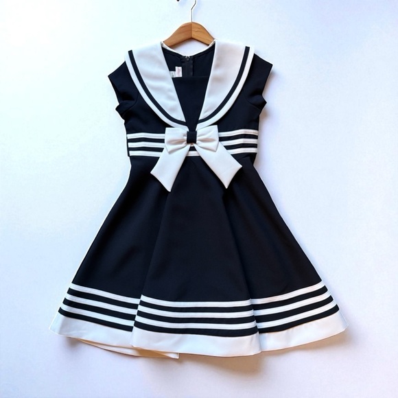 Bonnie Jean Other - Bonnie Jean Navy and White Formal Kids Dress